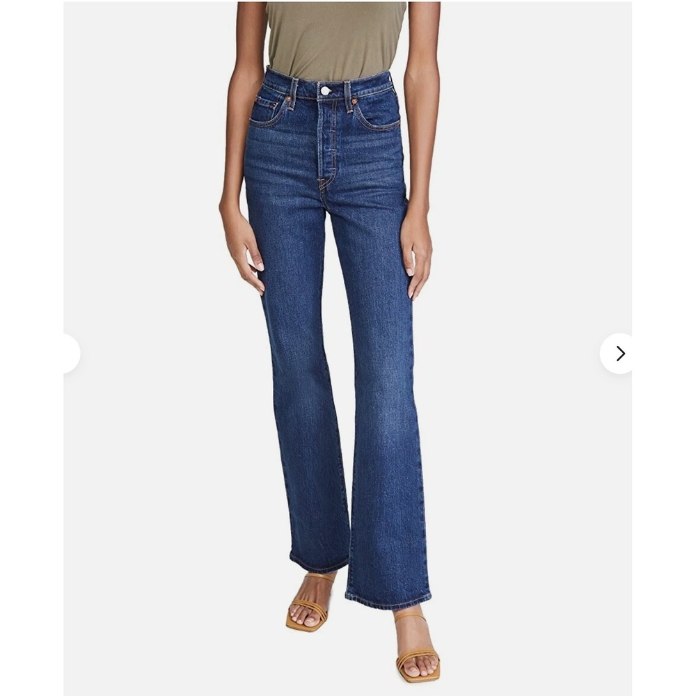 Levi's Premium Ribcage Bootcut Jeans Women 29 X 33 Dark Blue High Rise NWT